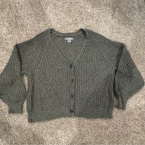 Natural Reflections Women’s Olive Cardigan Sweater Size Large